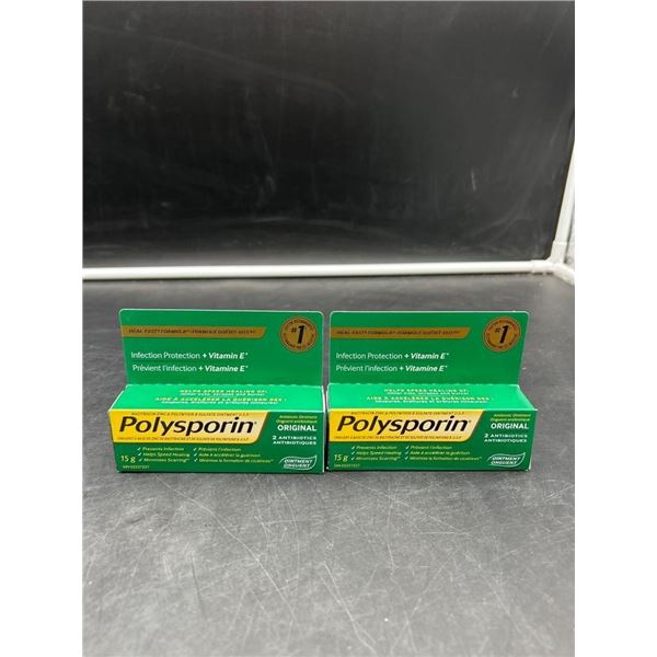 Polyporin 15g Antibiotic Ointment with Vitamin E – Lot of 2 Units