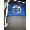 Image 1 : Edmonton Oilers 11×15 Inch Car Flag by Mustang