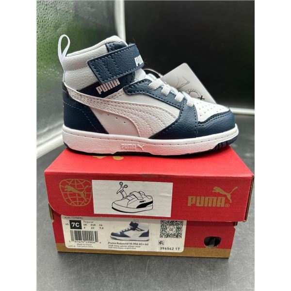 Puma Rebound Layup Mid AC Infant 7C Blue/White Sneakers