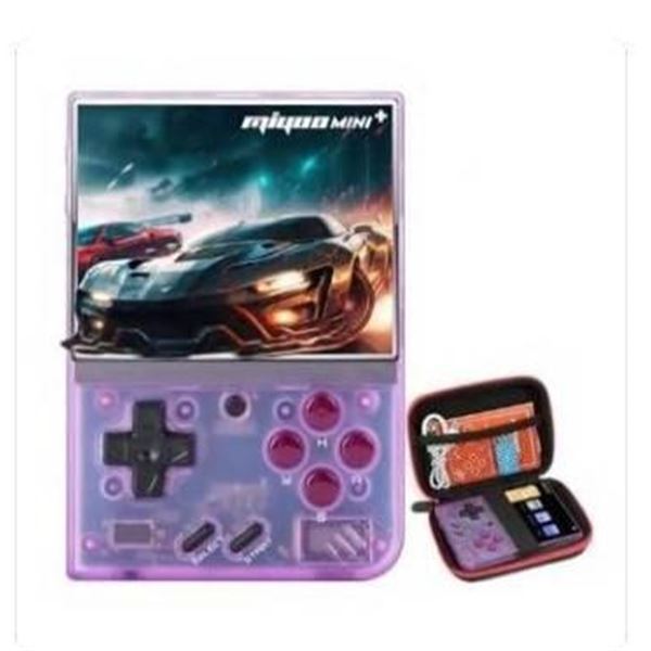 Miyoo Mini Plus Retro Handheld Game Console With 3.5-Inch HD Screen Purple