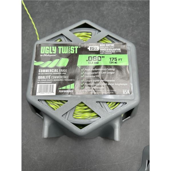 Ugly Twist 0.080 Inch 175 Ft Commercial Grade Trimmer Line by Shakespeare