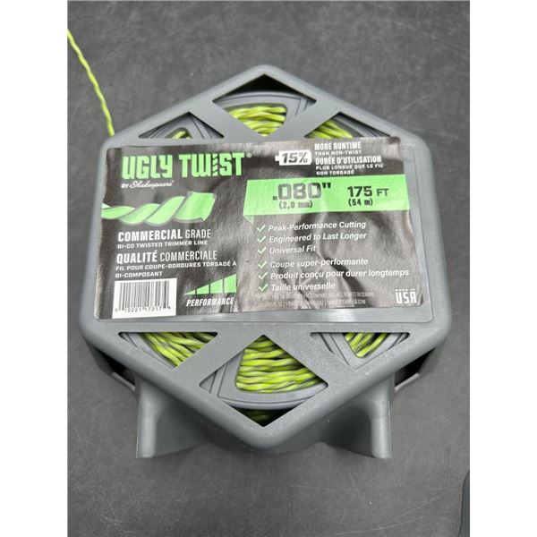 Ugly Twist 0.080 Inch 175 Ft Commercial Grade Trimmer Line by Shakespeare
