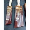 Image 2 : Set of 4 Professional Hand-Crafted Paint Brushes, Angled and Flat, 1.5in and 2in