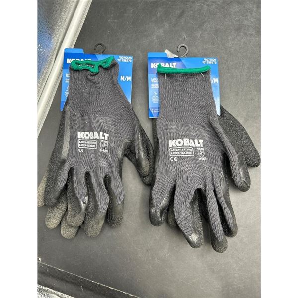 Kobalt Medium Size Latex Dipped Work Gloves – Set of 2 Pairs