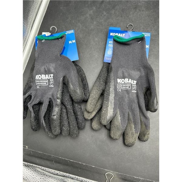Kobalt Medium Size Latex Dipped Work Gloves – Set of 2 Pairs