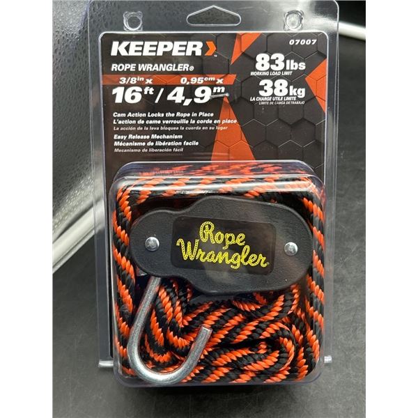 Keeper 07007 Rope Wrangler 16ft, 83 lbs Working Load Limit