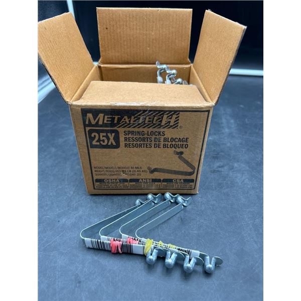 Metaltech 25x N-MLS Spring Locks with OSHA, ANSI, CSA Compliance