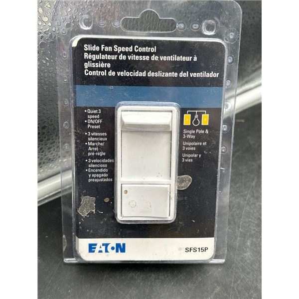 Eaton SFS15P Slide Fan Speed Control, Single-Pole and 3-Way