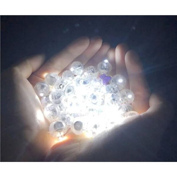 Accmor 100pcs LED Mini Round Ball Balloon Light, White Light