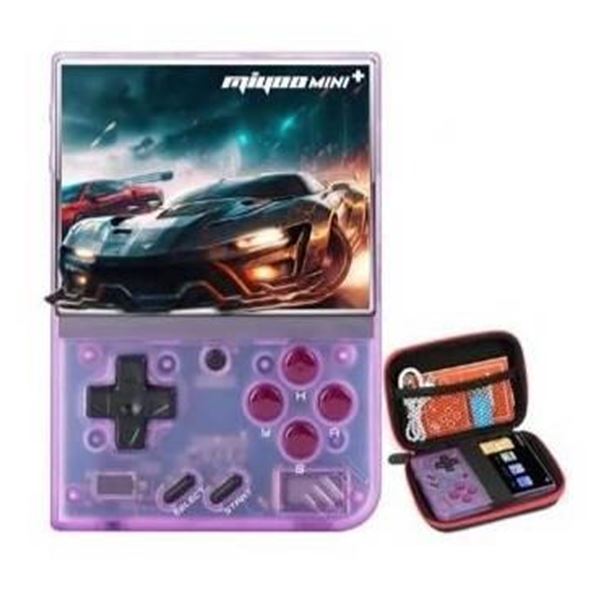 Miyoo Mini Plus Retro Handheld Game Console With 3.5-Inch HD Screen Purple