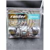 Image 1 : Raider Bathroom Door Handle Lockset with Chrome Finish