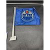 Image 1 : Edmonton Oilers 11×15 Car Flag with Plastic Mounting Rod