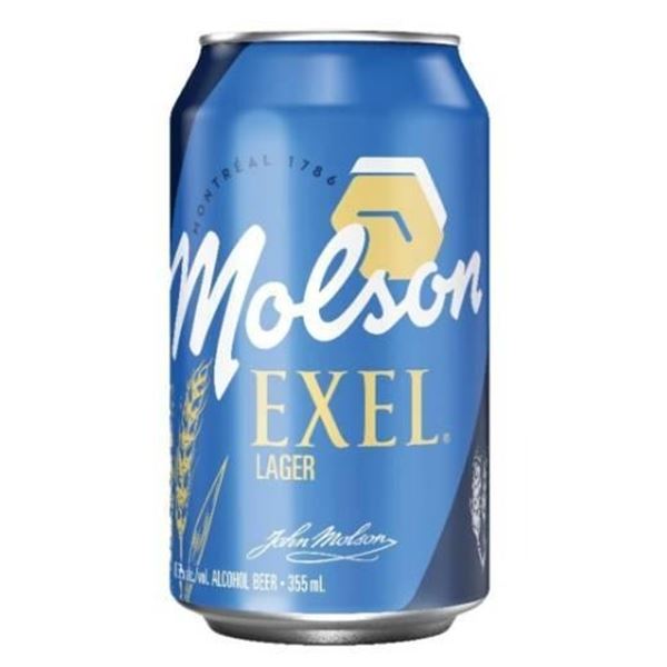 Molson Exel Lager Non-Alcoholic Beer 24x355ml Cans