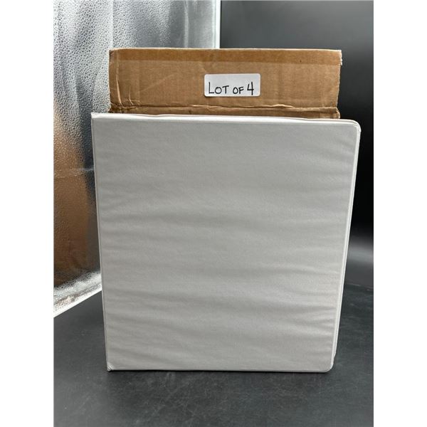 Lot of 4 Oxford 3-Ring White Binders
