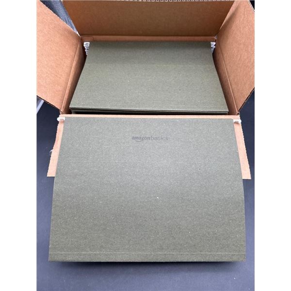 Case Of Green Hanging File Folder Inserts With Metal Hooks Standard