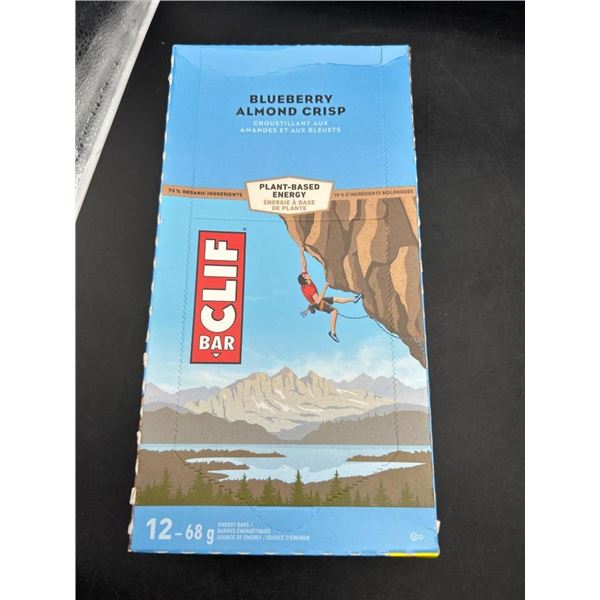 Clif Bar Blueberry Almond Crisp Plant-Based Energy Bars, 12 – 68 g