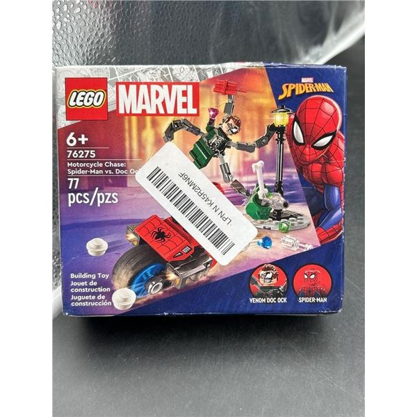 LEGO Marvel Spider-Man Motorcycle Chase Building Toy, Set 76275, 7 Pieces