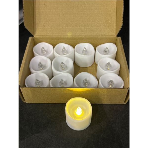 Battery-Powered Flameless LED Tea Lights Set of 12