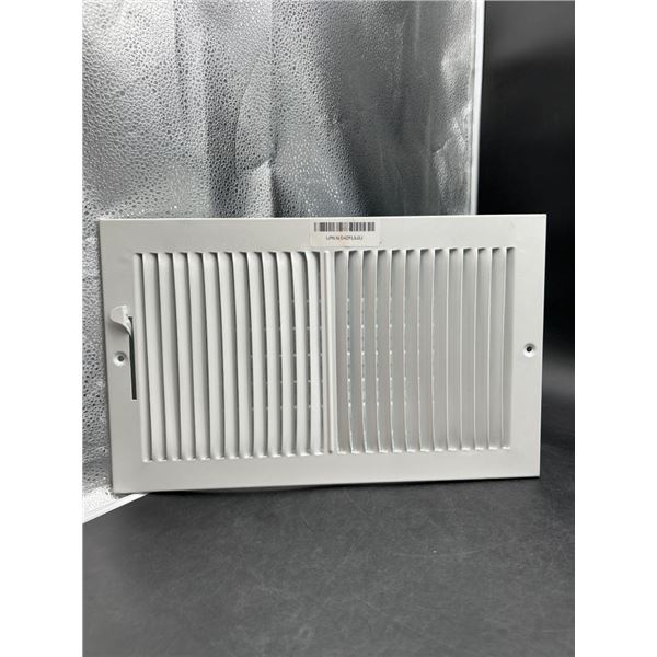 White Wall Vent Cover with Adjustable Louvers – 14 x 8 Inches