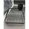 Image 1 : Black Dish Drying Rack with Removable Utensil Holder