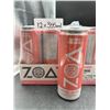 Image 2 : ZOA White Peach Zero Sugar Energy Drinks (12 x 355ml)