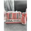 Image 1 : ZOA White Peach Zero Sugar Energy Drinks (12 x 355ml)