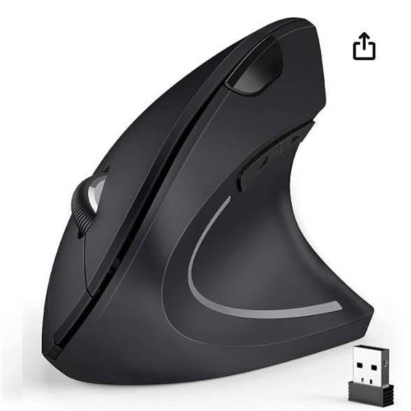 Vivind Wireless Vertical Ergonomic Mouse, Right Hand, **COLOR PURPLE**
