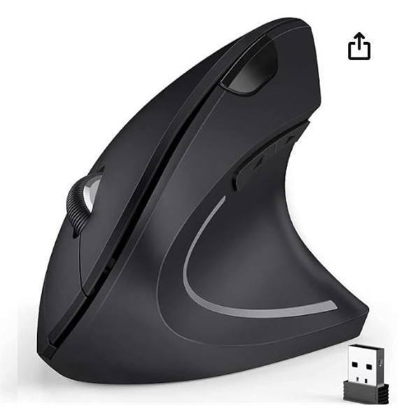 Vivind Wireless Vertical Ergonomic Mouse, Right Hand, **COLOR PURPLE**