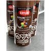 Image 2 : Krylon Colormaxx Paint + Primer Gloss Leather Brown 340g – Lot of 3