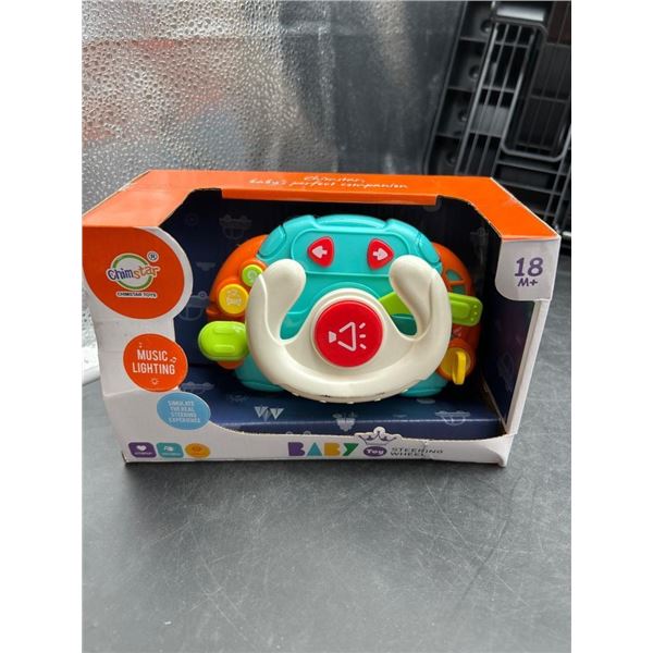 Baby Toy Steering Wheel with Music and Lighting Features, 18M+