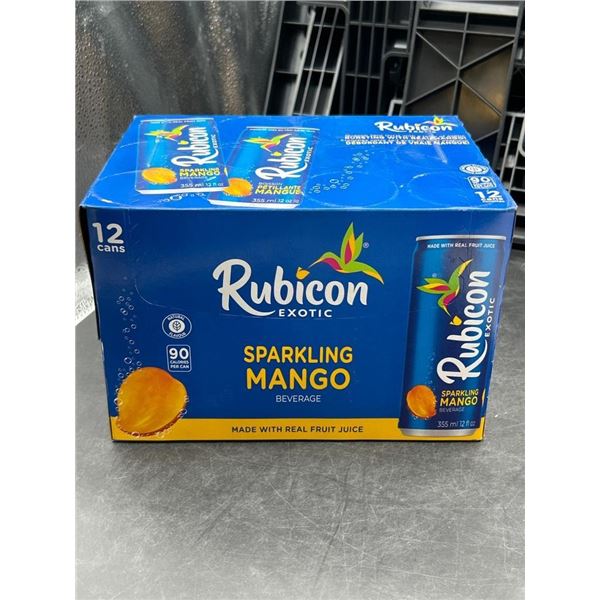 Rubicon Exotic Sparkling Mango Beverage, 12 Cans, 330 ml Each