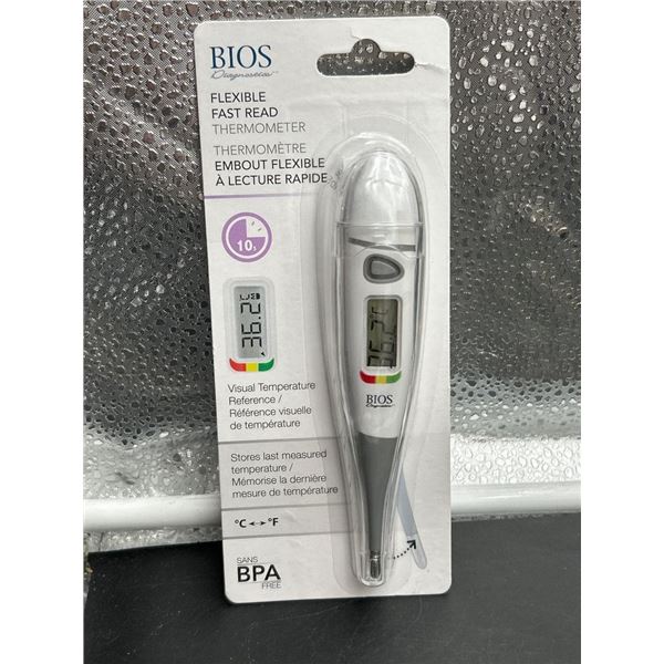 BIOS Diagnostics Flexible Fast Read Thermometer With BPA-Free Design