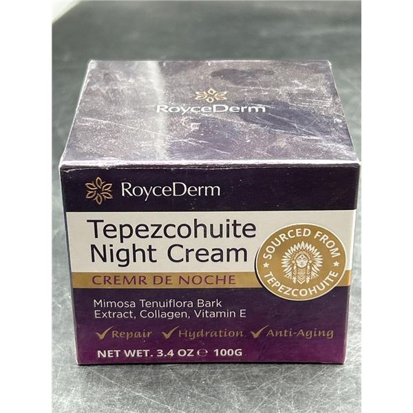 RoyceDerm Tepezcohuite Night Cream 100g With Mimosa Tenuiflora, Collagen, Vitamin E