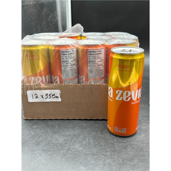 Zevia Orange Soda 355 mL Cans – 12-Pack