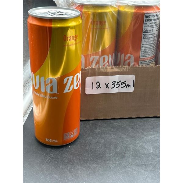 Zevia Orange Soda 12 x 355 mL Cans