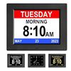 Image 1 : 8 inch Extra Large Digital Day Dementia Clock for Seniors, 12 Medication Reminders Calendar Clock wi