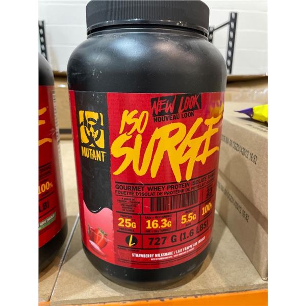 Mutant ISO Surge Whey Protein Isolate Shake, 727g (1.6 lbs), Strawberry Milkshake