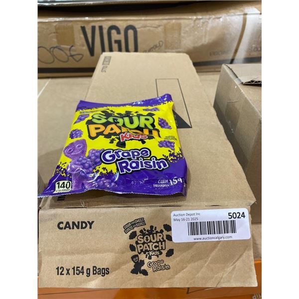 Sour Patch Kids Grape Raisin Candy 12 x 154g Bags