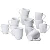 Image 1 : Amazon Basics 12-Piece Porcelain Coffee Mug Set, White