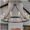 Image 1 : Wellmet WWC002 Black and Gold Chandelier Item with Stated Dimensions