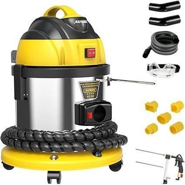 AUTOOL Walnut Blaster, Engine Intake Valve Cleaner Machine, Automotive Engine Carbon Remover, Sand B