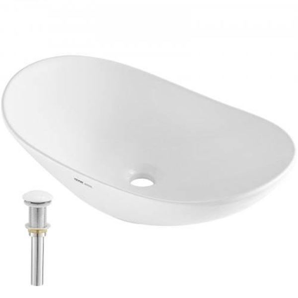 White Ceramic Vessel Sink