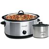 Image 1 : Crock-Pot 8-Quart Slow Cooker With Bonus Little Dipper, Model 33204
