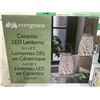 Image 2 : Evergreen Ceramic LED Lanterns, Set of 2