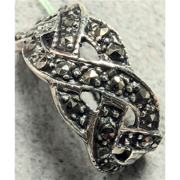 $160 Silver Marcasite Ring