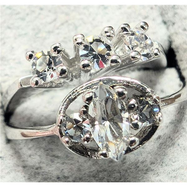 $70 Silver 2 Cz Ring  Set