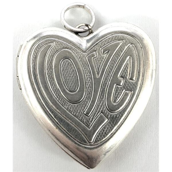 $70 Silver 4.65G Heart Locket Locket