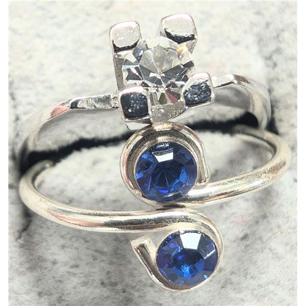 $70 Silver 2 Cz Ring  Set