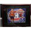 Image 1 : JEAN BELIVEAU #4- COLLECTOR FRAMED PICTURE WITH MONTREAL FORUM SEAT PIECE, : issued by: GREATS OF TH