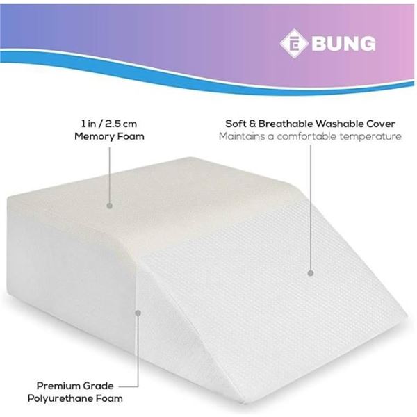 Ebung Memory Foam Leg Elevation Pillow – Support Pillow to Raise Feet for Better Elevation,